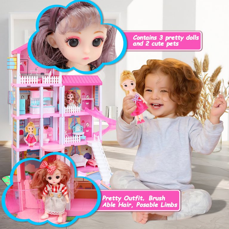 Doll House Diy Kit Home Educational Toys for Girls