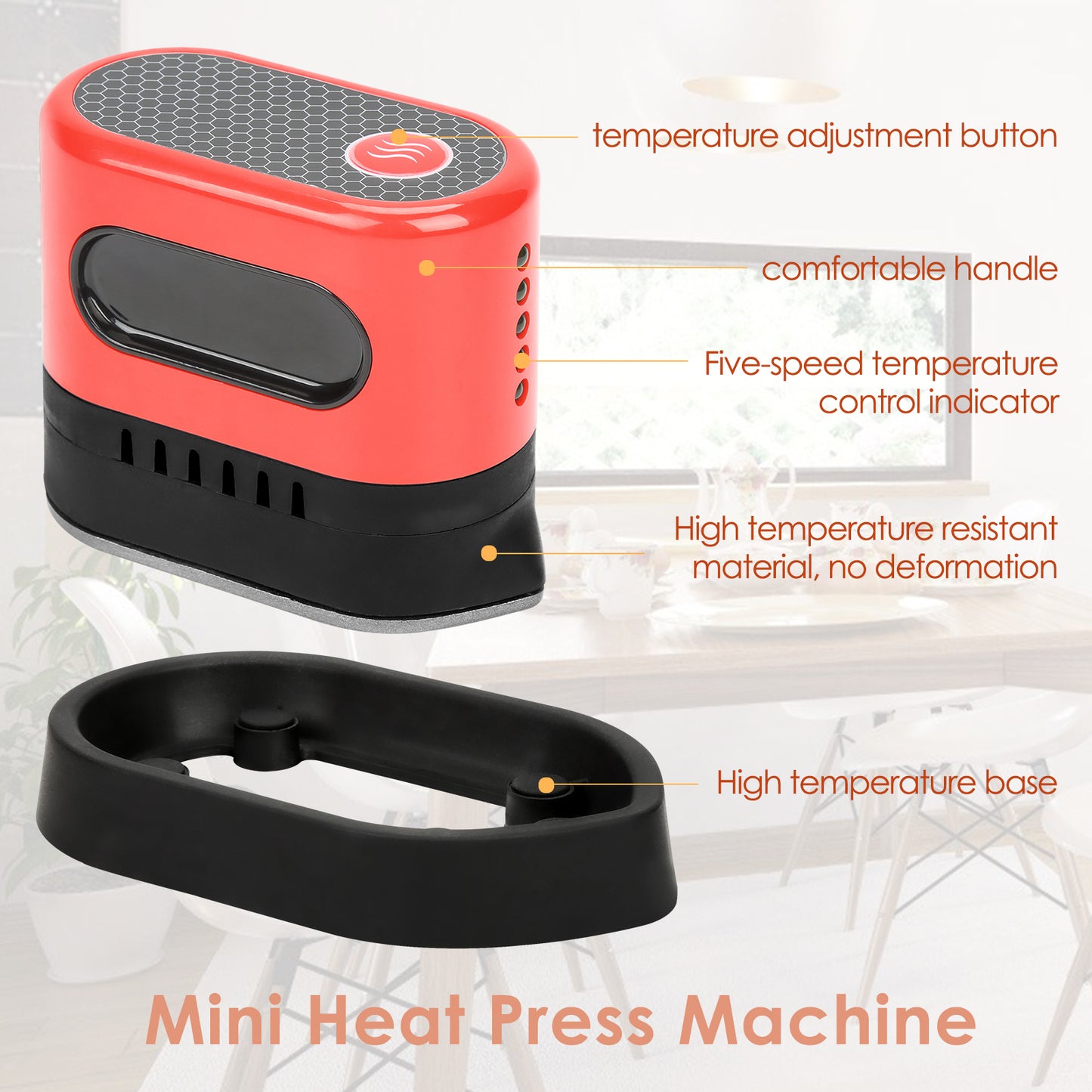 Mini Heat Press Machine for T Shirts, Small Heat Press Machine, HTV Vinyl Projects, 5 Heating Modes, Portable Easy Heating Iron Press Transfer for Shoes, Hats, Bags