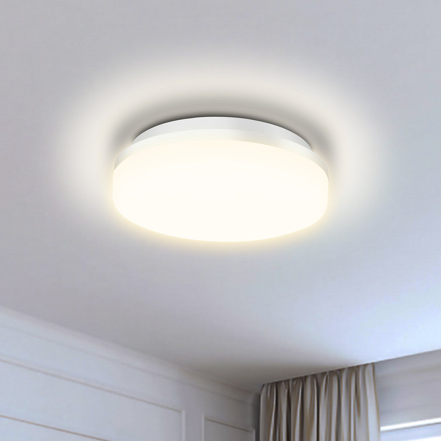 24W Flush Mount Ceiling Light for Bathroom, 9 inch Super Slim LED Ceiling Light, Daylight White 5000K, 2040lm IP44 for Kitchen, Porch, Laundry Room, Hallway, Basement