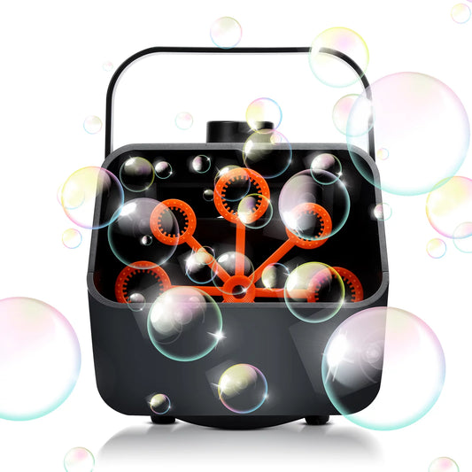 Teedor Bubble Machine, Automatic Bubble Blower, 3500-6000 Bubbles Per Minute, Plug-in Kids Bubble Maker for Parties Wedding Birthday Indoor & Outdoor Use